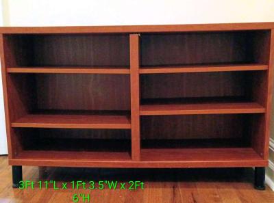 IKEA Best TV Stand  Storage Unit with Legs  Medium Brown MCM - Thumbnail 1