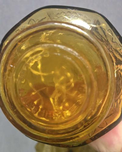 Lighted Antique Wheaton Amber Glass Jars Set of 4 - Thumbnail 2