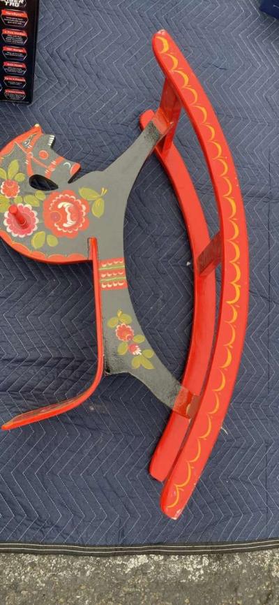 toddler wooden rocking horse - Thumbnail 2