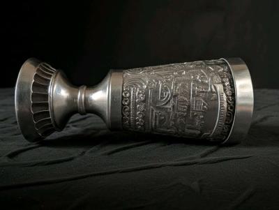 Vintage Zen Becker Pewter Goblet Made in Germany - Thumbnail 3