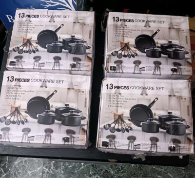 13PC SMALL COOKWEAR SET WITH UTENSILS - Thumbnail 2