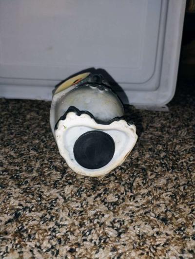 vintage Lefton brand ceramic Barn owl coin bank 1960s1970s - Thumbnail 6