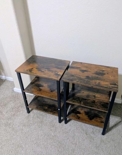 Wooden Top End Tables Set Of 2 - Thumbnail 2