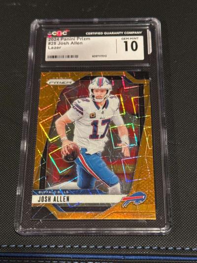 2024 Panini Prizm Josh Allen Lazer  CGC Gem Mint 10 - Thumbnail 1