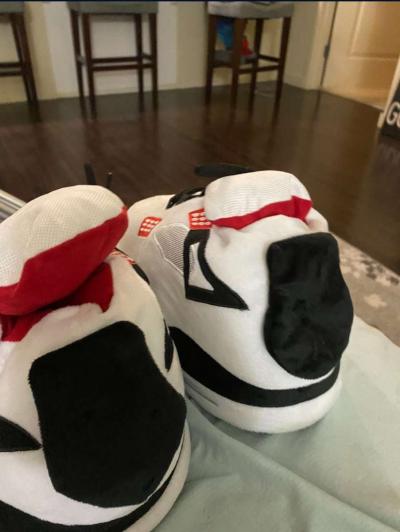 Plush Sneaker Slippers  Cozy Jordan Style Slippers - Thumbnail 2