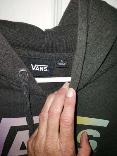 Vans Charcoal Hoodie with Multicolor Logo - Thumbnail 2