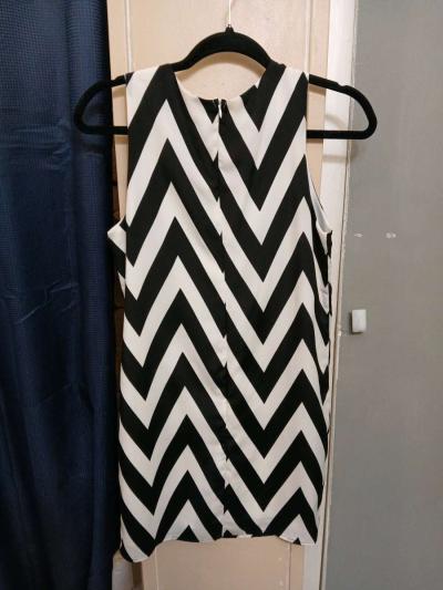 Everly Black and White Dress - Thumbnail 4