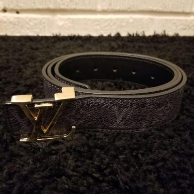 LV Designer Black Belt - Thumbnail 3