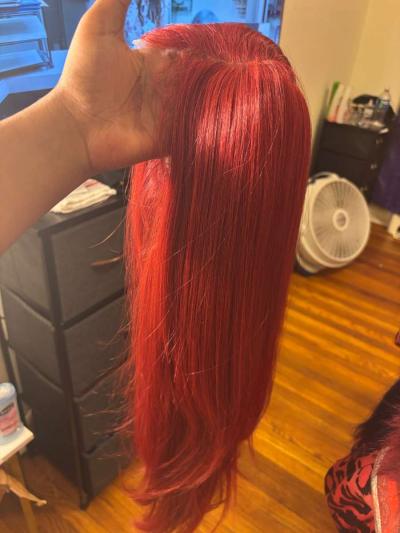 Red lace frontal wig - Thumbnail 2
