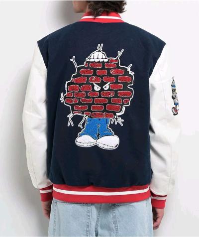 Empyre Brick Navy  White Varsity Jacket - Thumbnail 3