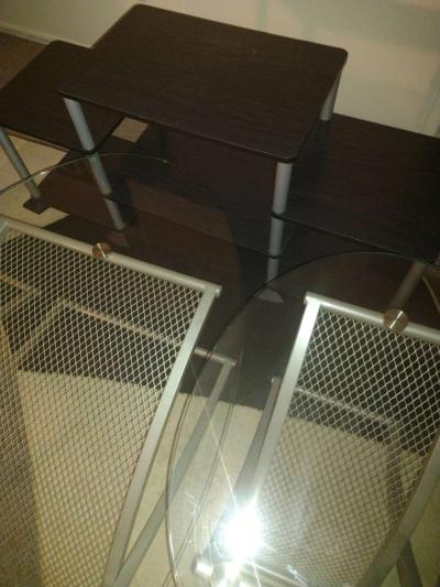 Glass living room set TV stand included - Thumbnail 4