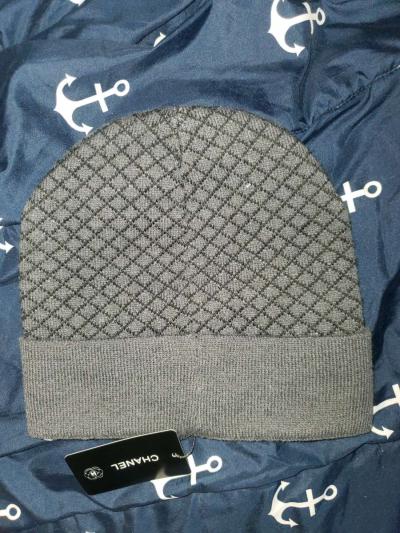 Chanel logo print knit hat - Thumbnail 3