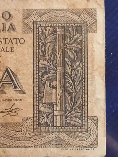 1939 Italian 1 Lira banknote - Thumbnail 6