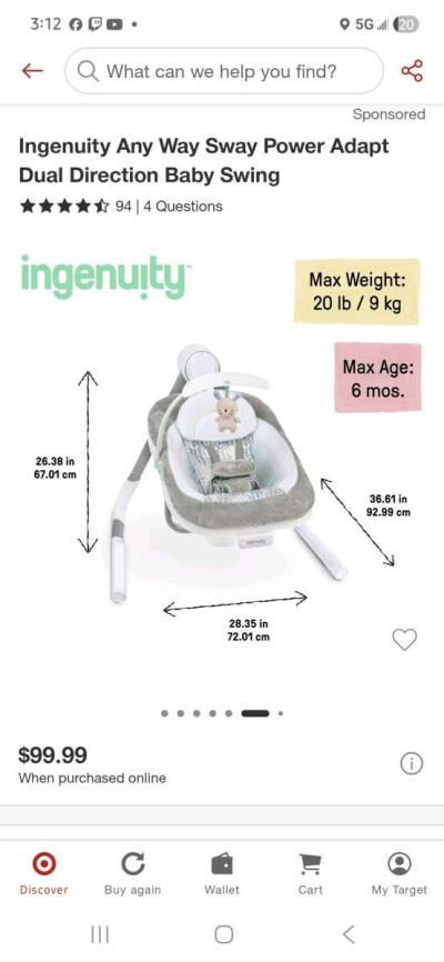 Ingenuity Baby Swing - Thumbnail 2