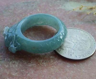 Certificate Jadeite jade  Burmese  Dragon size10 - Thumbnail 5
