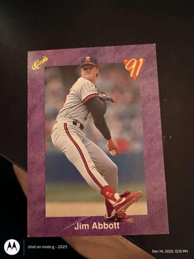 Jim Abbott Baseball Card