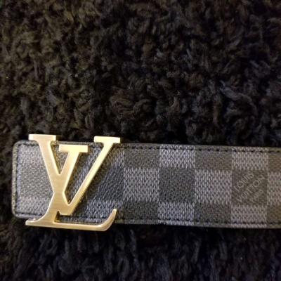 Designer LV Belt Black - Thumbnail 4