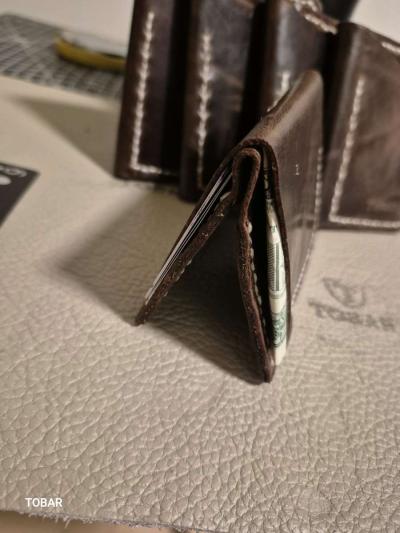 leather wallet rustic style - Thumbnail 5