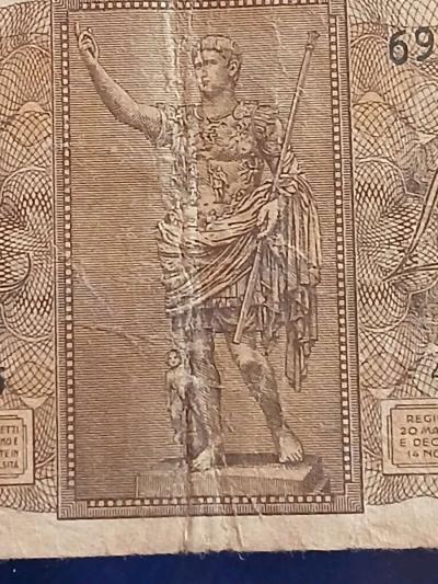 1939 Italian 1 Lira banknote - Thumbnail 3