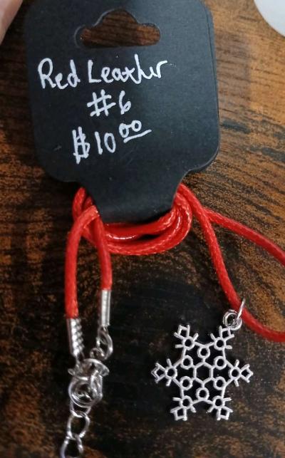 Red Leather Christmas Necklace pt1 - Thumbnail 6