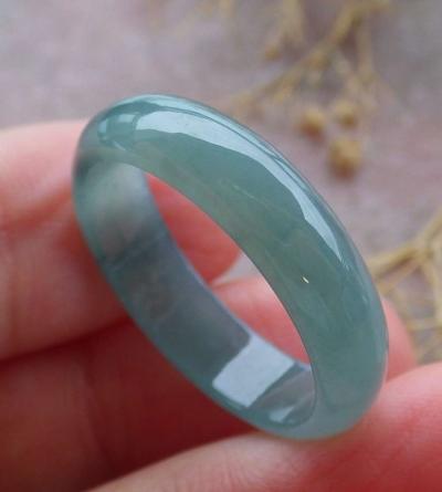 Certificate Jadeite jade  Burmese Ring Round Circle Size 975 - Thumbnail 3
