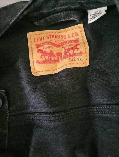 Black Denim Levis Jacket USED - Thumbnail 2