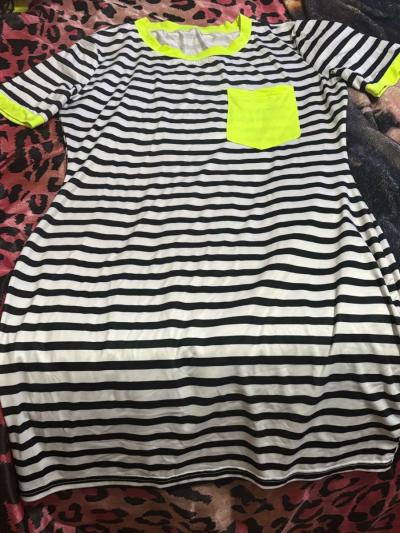 striped green mini dress - Thumbnail 2