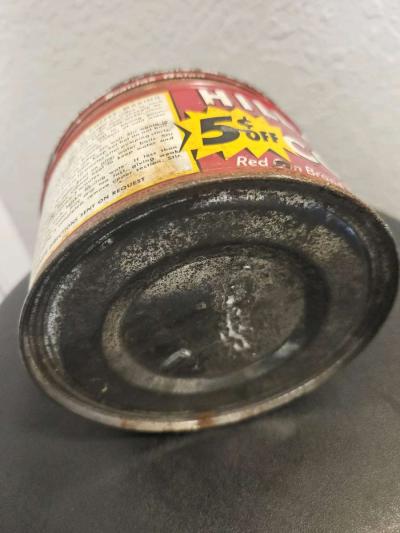 Vintage Hills Bros Tin Coffee Can - Thumbnail 6