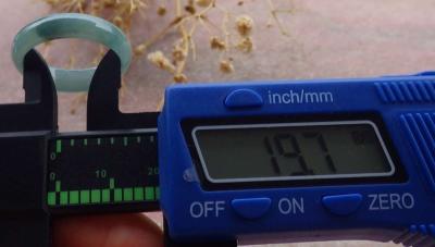 Certificate Jadeite jade  Burmese Ring Round Circle Size 975 - Thumbnail 4