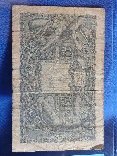 1944 10 Lire banknote from Italy - Bakersfield, California