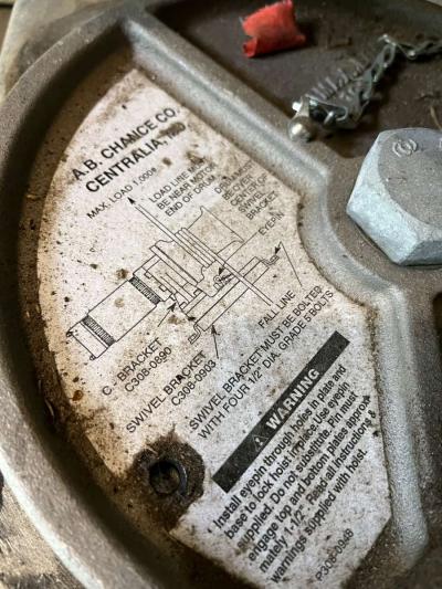 AB Chance 1000 lb Capacity Capstan Hoist - Thumbnail 2