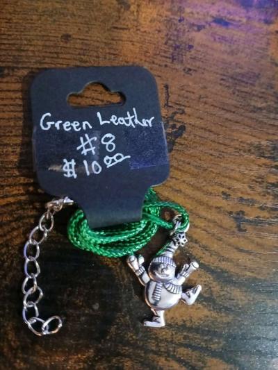 Green Leather Christmas Necklace pt2 - Thumbnail 2