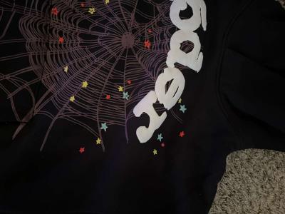 Sp5der Worldwide OG Web Black Hoodie - Thumbnail 2