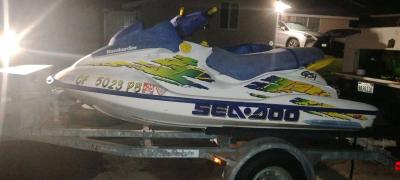 98 and 97 Seadoo Bombardier GSI and 15ft Trailer - Thumbnail 2