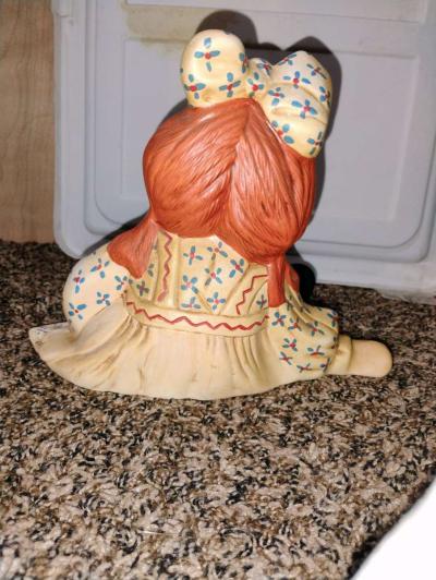 1970s hand painted ceramic statue of raggedy ann - Thumbnail 2