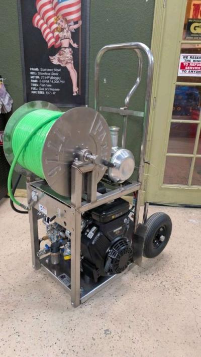 Portable Dolly Hydro Jetter for Sewer Lines - Thumbnail 3