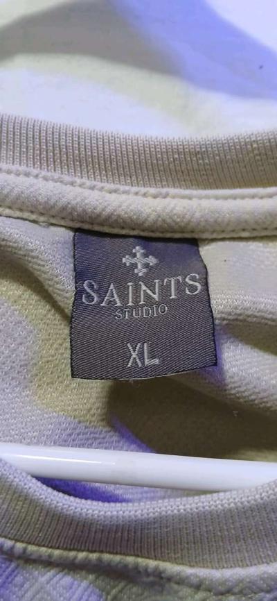 Mens XL off white embroidery Saint studio T shirt - Thumbnail 3