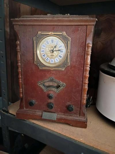 Antique Clock And Radio