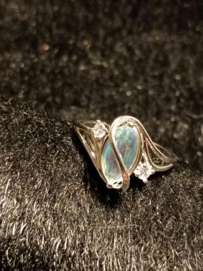925 sterling opal ring - Thumbnail 2