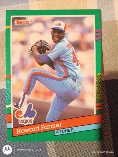 Howard Farmer Baseball Card