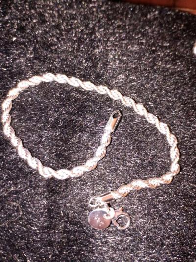 925 sterling silver twisted rope bracelet - Thumbnail 3