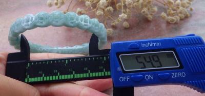 Certificate JADEITE green coin Bangle 55mm 6inches - Thumbnail 2