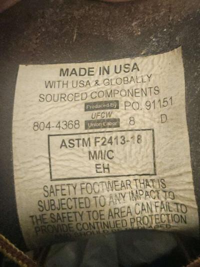 Thorogood Mens 8 Steel Toe Boots - Thumbnail 3