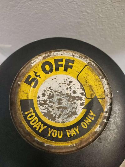 Vintage Hills Bros Tin Coffee Can - Thumbnail 4