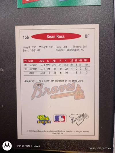 Sean Ross card 156 - Thumbnail 2