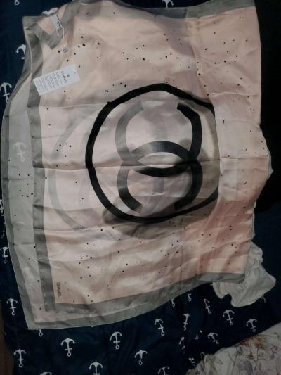 Chanel Elegant Pink and Gray Scarf - Chester Gap, Virginia