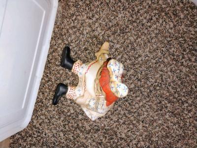1970s hand painted ceramic statue of raggedy ann - Thumbnail 3