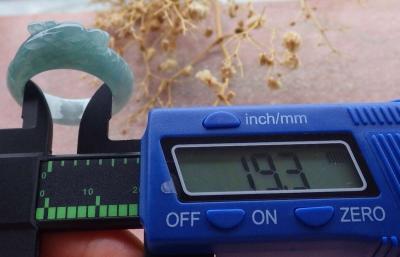 Certificate Jadeite jade Burmese Dragon Ring Size 9 - Thumbnail 2