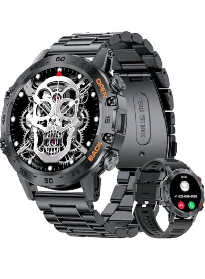 Mens Smart Watch with a Black Stainless Steel band