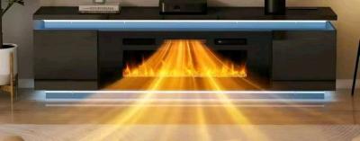 fireplace TV STAND standstand for 85 in TVs with 40in firepl - Thumbnail 5